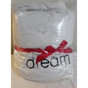 Bath & Body Works Holiday "Dream" Sherpa Throw Blanket 50x60 Gray New